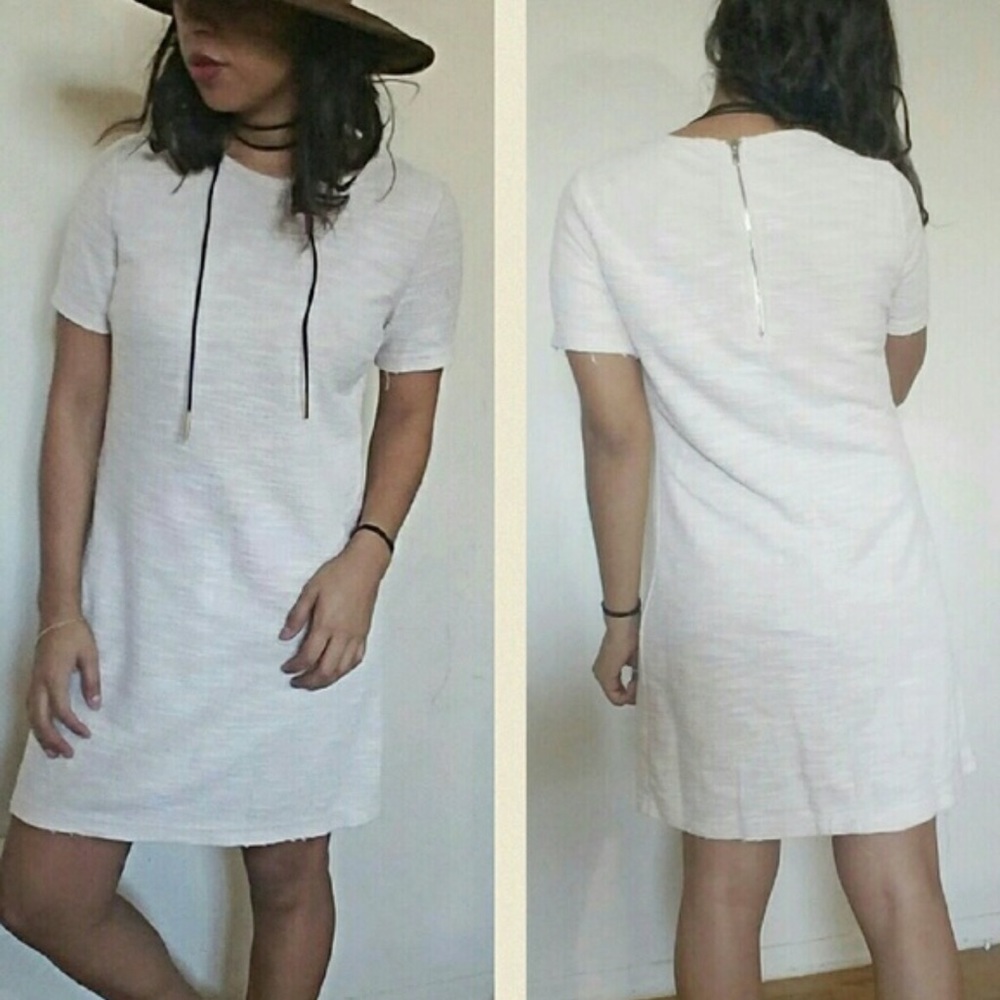 Cream Marled Shift Dress